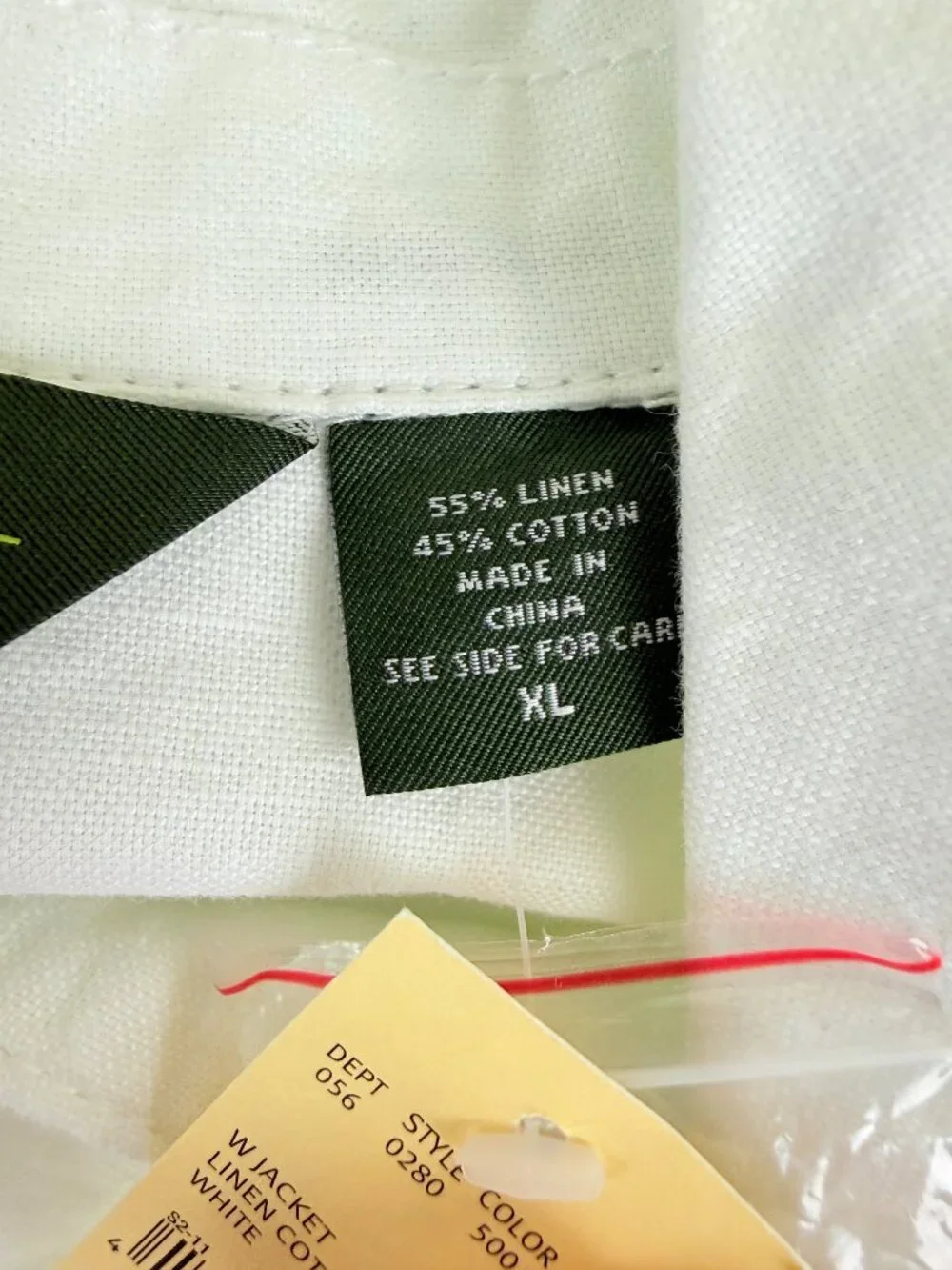NWT Eddie Bauer Linen Cotton Utility Jacket Size XL